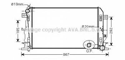 AVA QUALITY COOLING vwa2271 -  Радиатор, охлаждение двигателя
